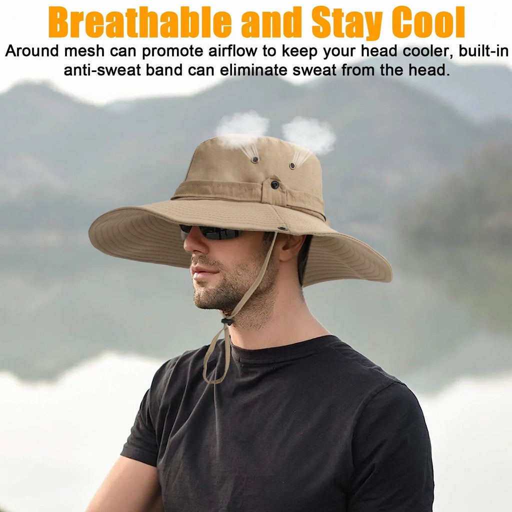 Hat Sun Bucket Brim Women UV for Cap Garden Fishing Protection Men Hiking Wide