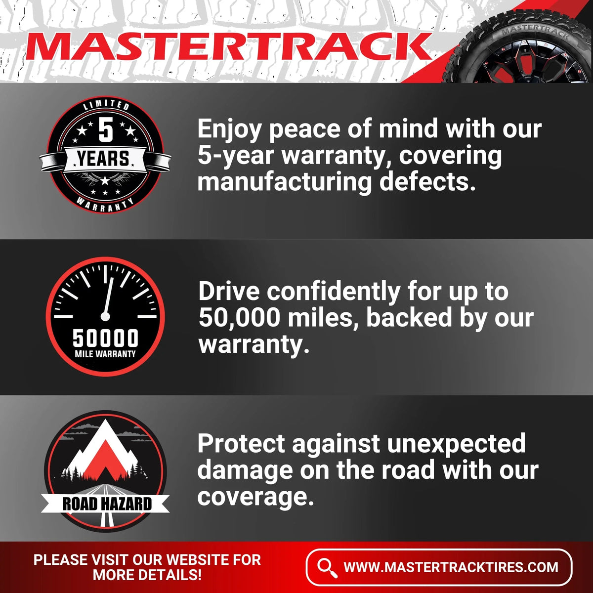 Tire E Mastertrack Ply 123S Terrain 10 265/70/17(Tire LT265/70R17 AT Only) BADLANDS Truck Light All SUV