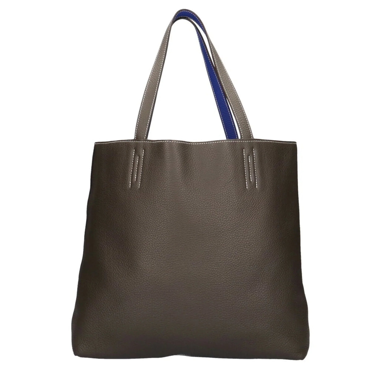 Tote Hermes Clemence Etain Double Sense Pre-Owned Women's Bag HERMES (Good) Taurillon