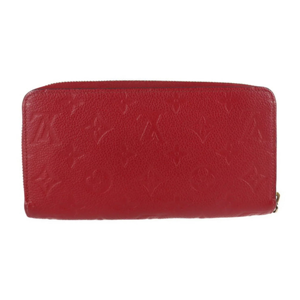 Pre-Owned Monogram VUITTON Zippy Zip Louis Long Implant Round LOUIS (Good) Cerise M60737 Zipper Wallet Vuitton Around