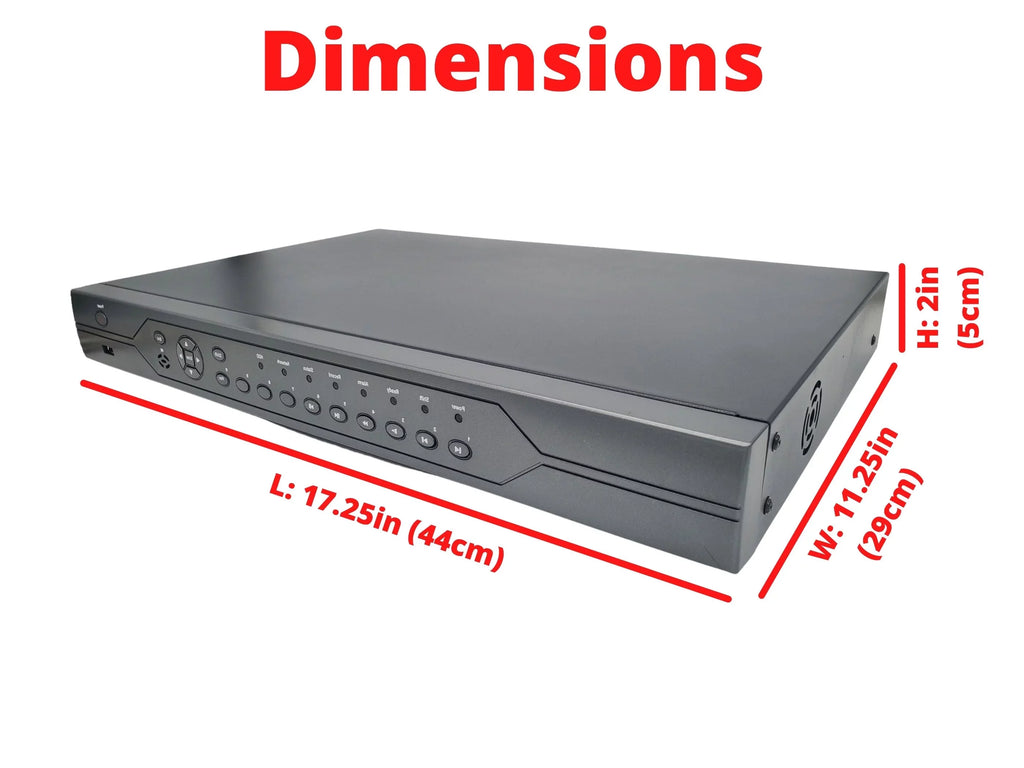 for Security Recorder Video HD 4TB Channel Drive Recording DVR Camera for with 32 Hard Access Evertech Surveillance Easy H.265 Remote