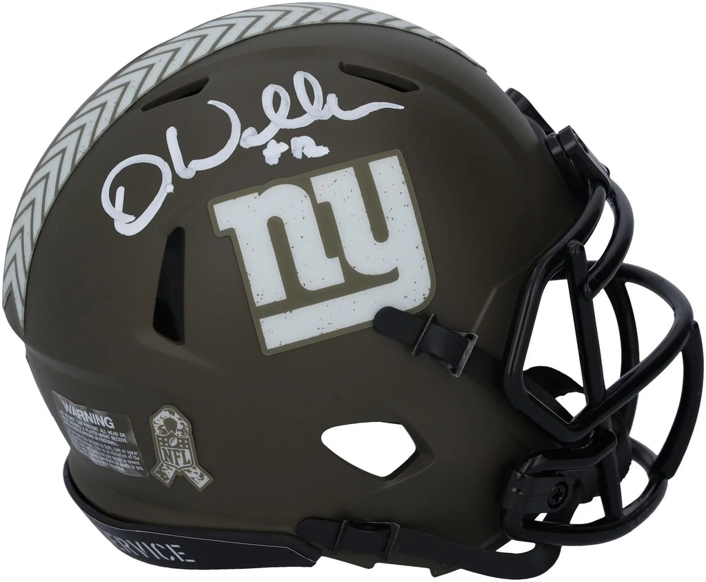 Helmet Giants Salute Authentic York Mini Speed Waller 2022 Darren Riddell - Autographed Certified New to Fanatics Service