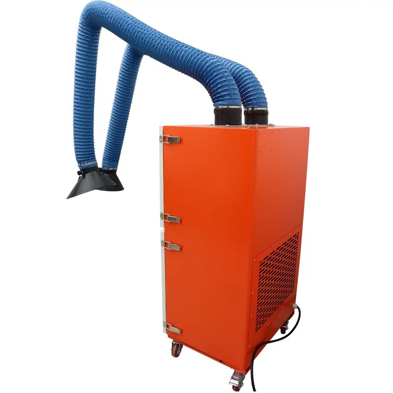 Welding Double Welding Extractor Fume Dust Purifier 220V Smoke EQCOTWEA Arm Smoke Mobile