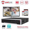 Output 4K PoE Play 12MP 24/7 Recording, 64CH Recorder NVR, Simultaneous HDMI/VGA Video Plug Anpviz Network Embedded Video & for