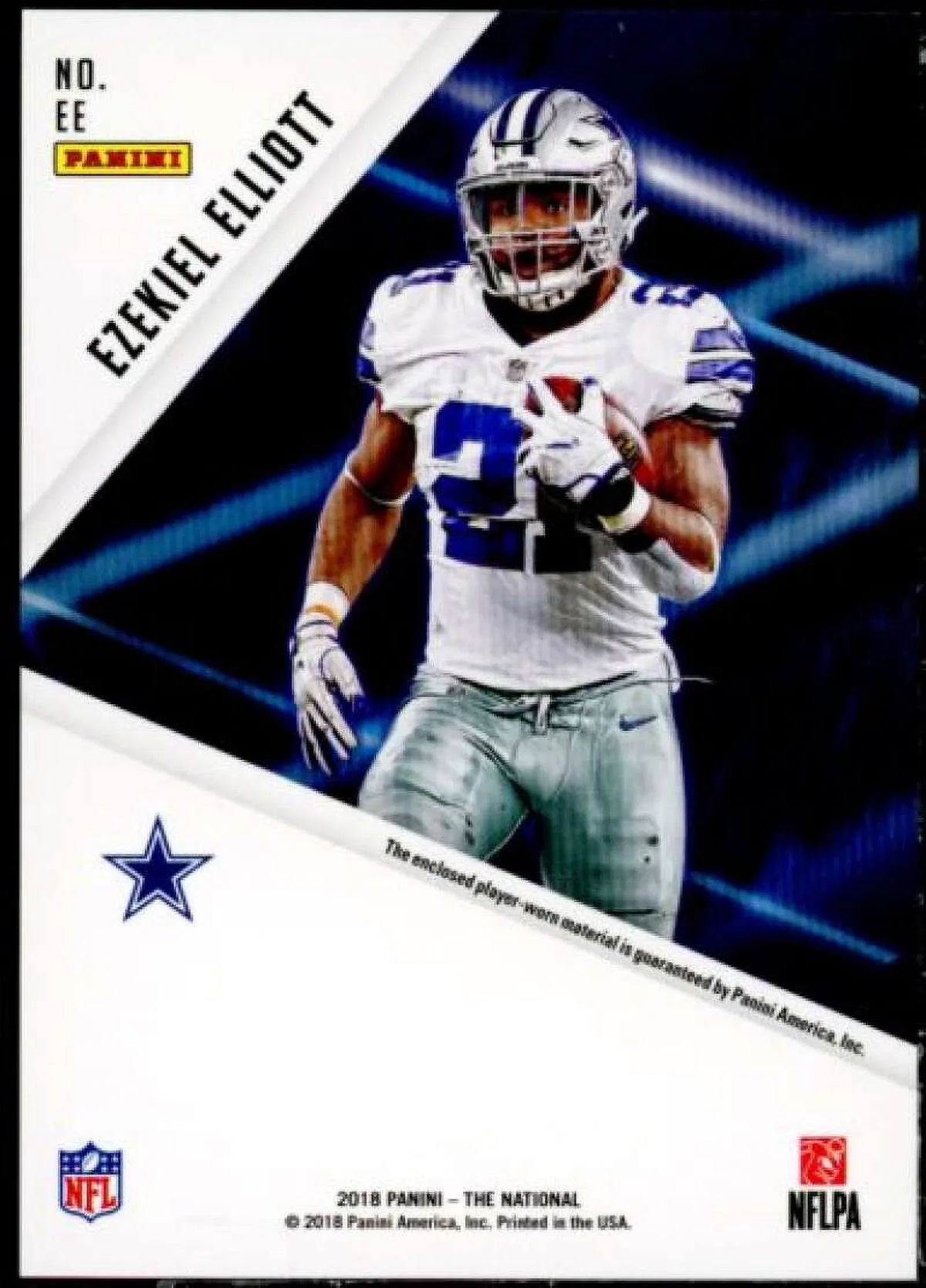 Convention #EE Memorabilia Panini Card National Elliott 2018 Ezekiel