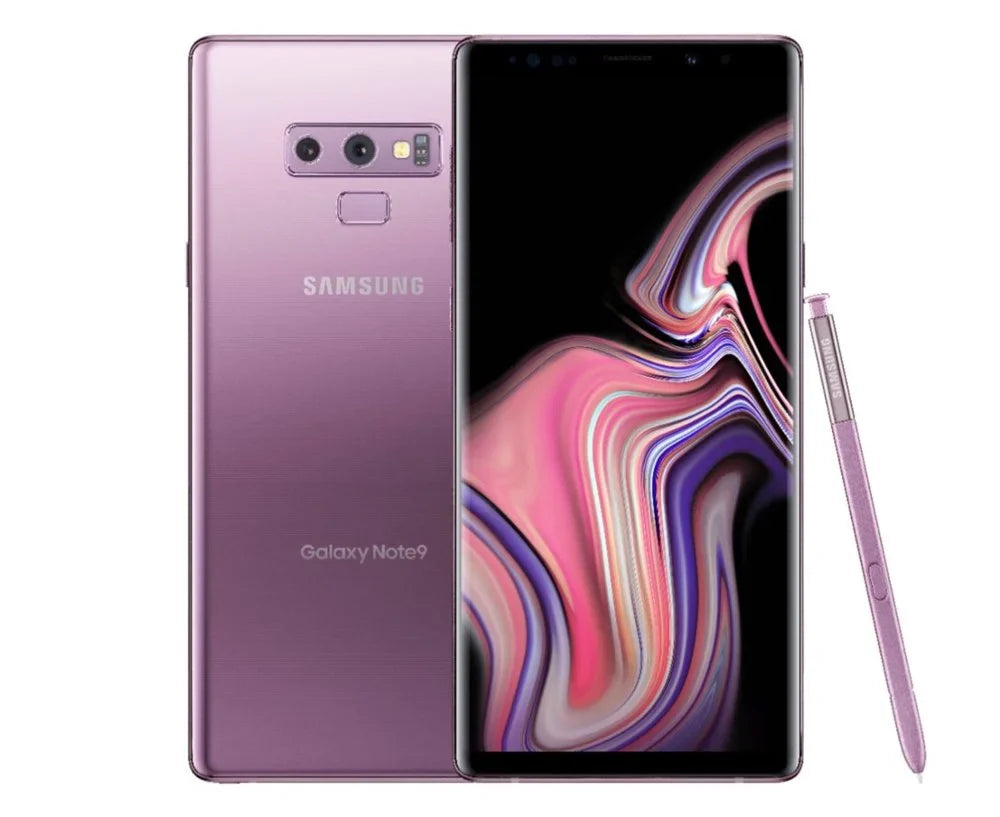 '- - Samsung cameras / 8 microSDXC GB GSM x 128 2x RAM Galaxy 6.4" Super - - 1440 - - - - CDMA - ppi) AMOLED & slot Note9 4G LTE (516 front pixels 2960 purple lavender Sprint MP - Android GB rear 6 -