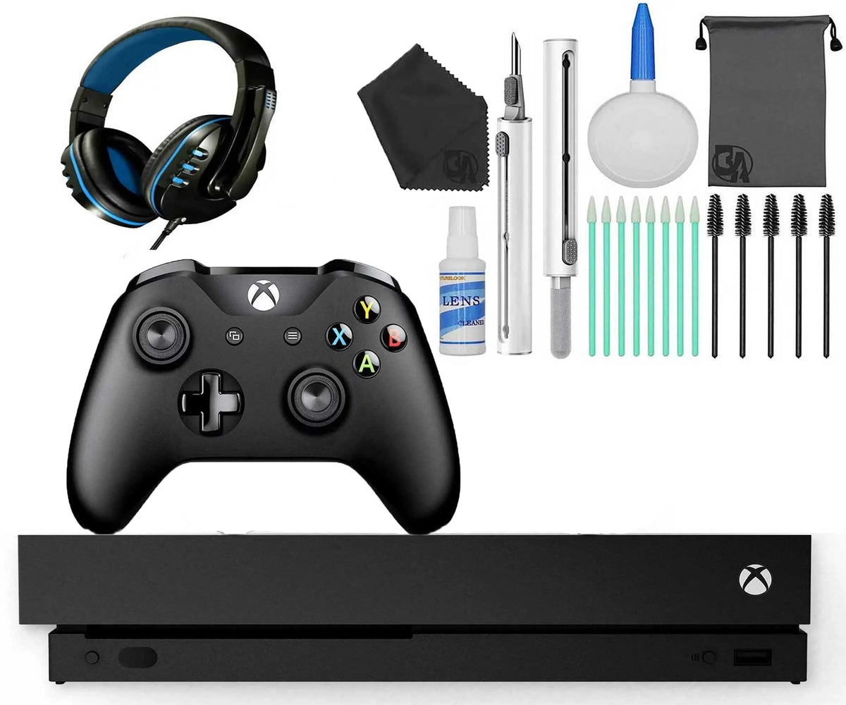 Kit Black X Gaming Microsoft Headset Console 1TB One Xbox with Cleaning
