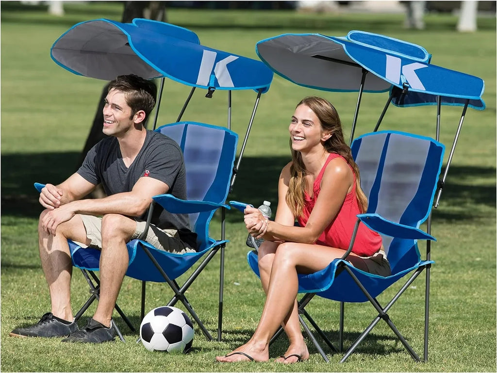 Tailgates, Chair Outdoor Events, and Camping, Canopy Foldable Kelsyus Original Grey/Blue for
