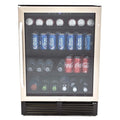 Stainless 130 Can Center, Beverage (BCA516SS) in with Black Cabinet Steel Avanti Capacity,