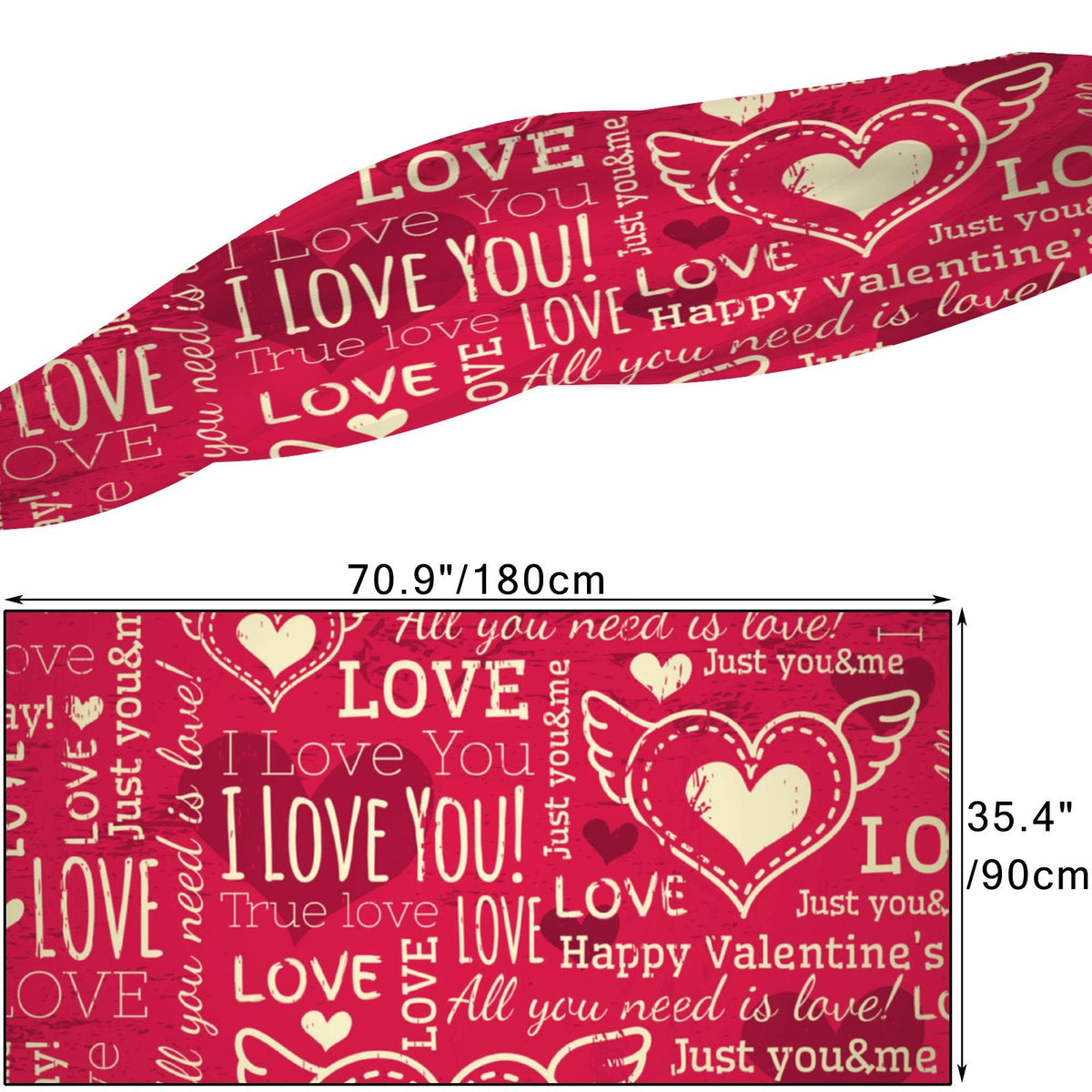 Wraps and Wishes FREEAMG Large Hair for Shawls Silk Long Packed Scarf Oblong Women Headscarf Heart Wraps Neck Gift Sunscreen