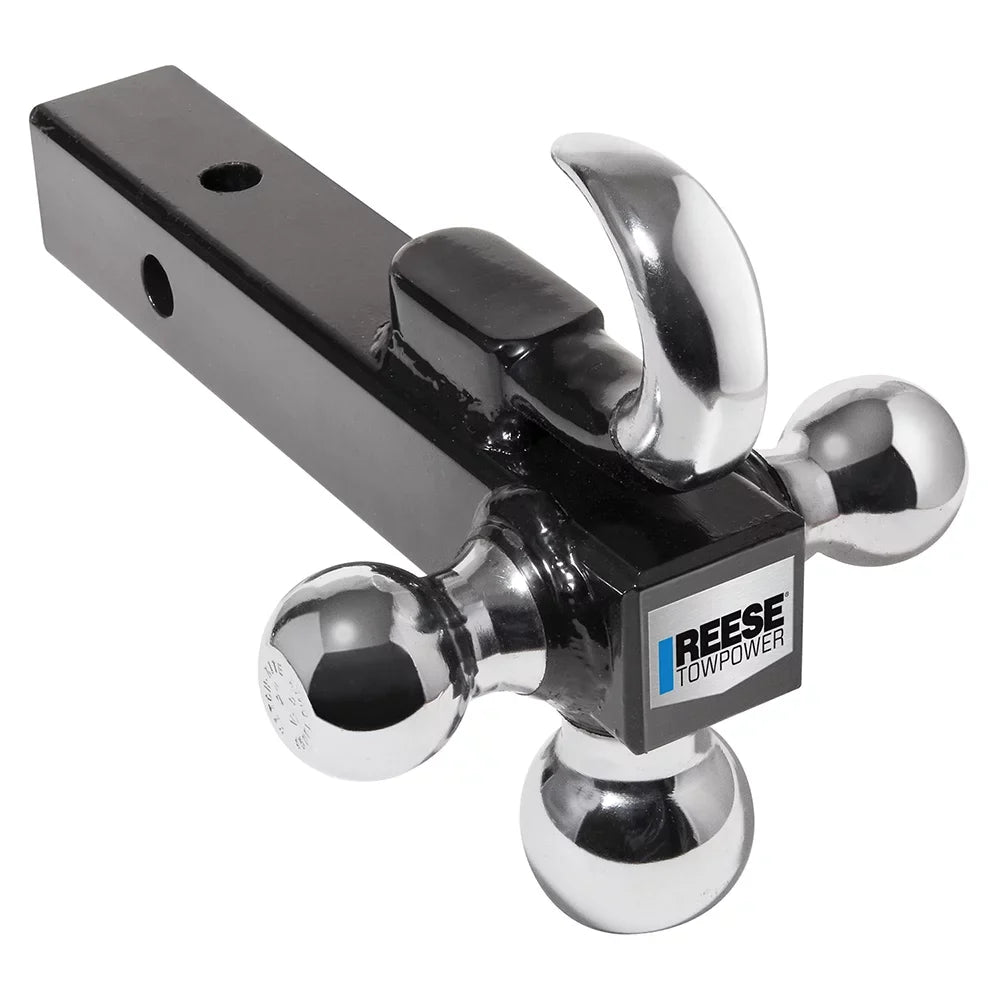 Towpower Heavy w/ Ball Hitch Mount Hook Reese Tow Duty Tri-Ball Trailer 7031400