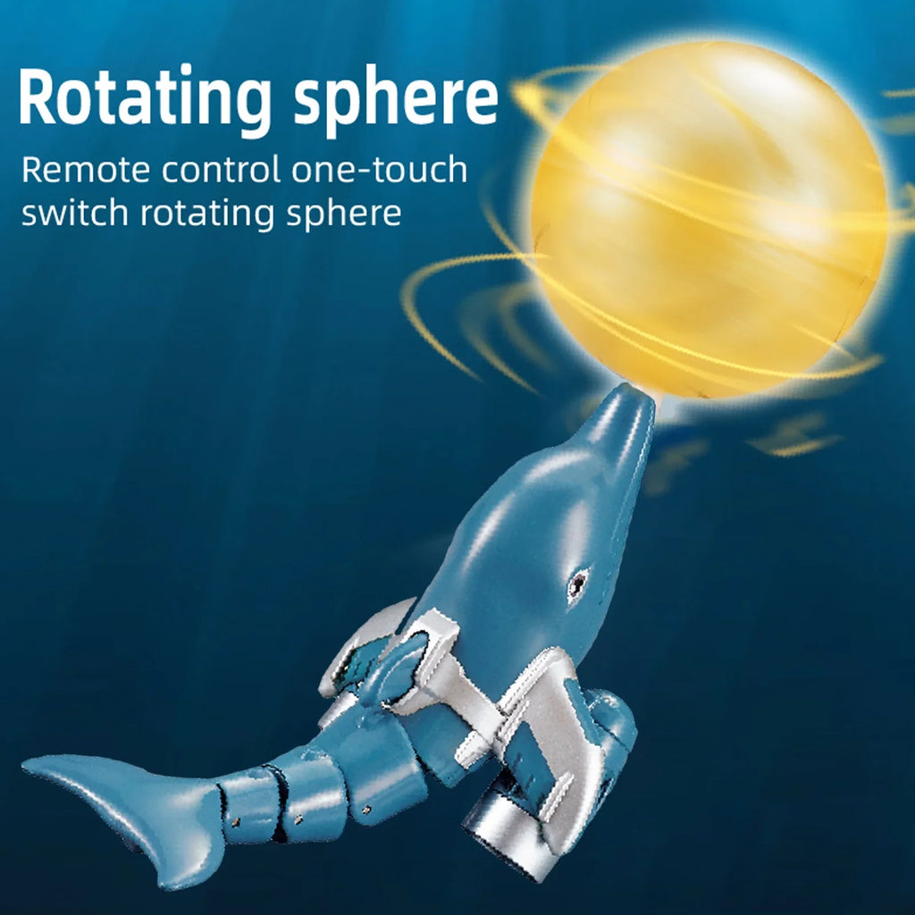 Remote Rotation Dolphin Lake Boat /one Shinysix Pool Boat Head River Dolphin Boat River boat,Remote And Water Head Toy Ball Kids Water Boat Animal Remote Water Lake Waterproof Demo
