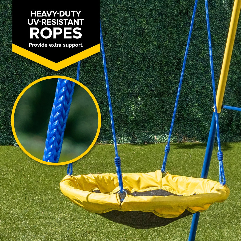 Set Swing up Metal Heavy and to with Swing Duty 300 lb. Sportspower Saucer holds A-Frame,