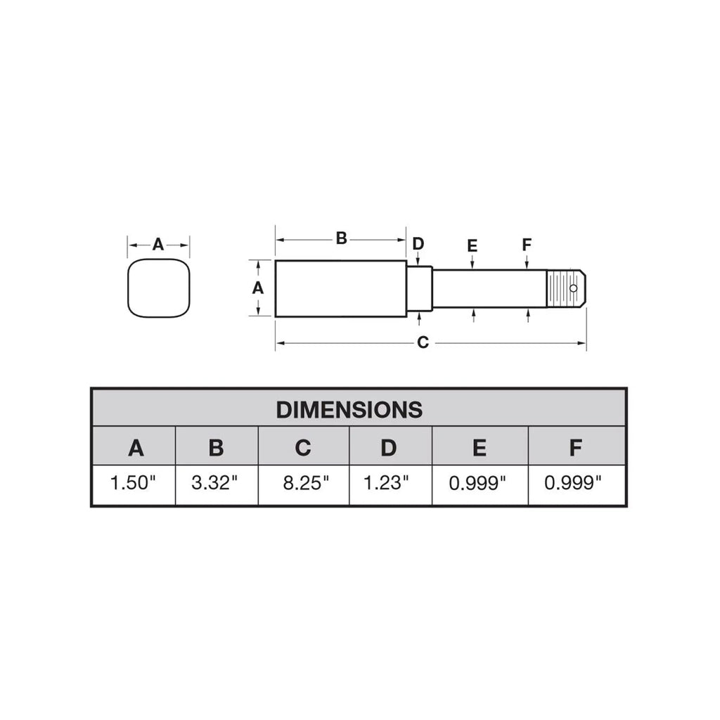 For Square Inch 1 Stock Spindle Bearings - Trailer Axle I.D