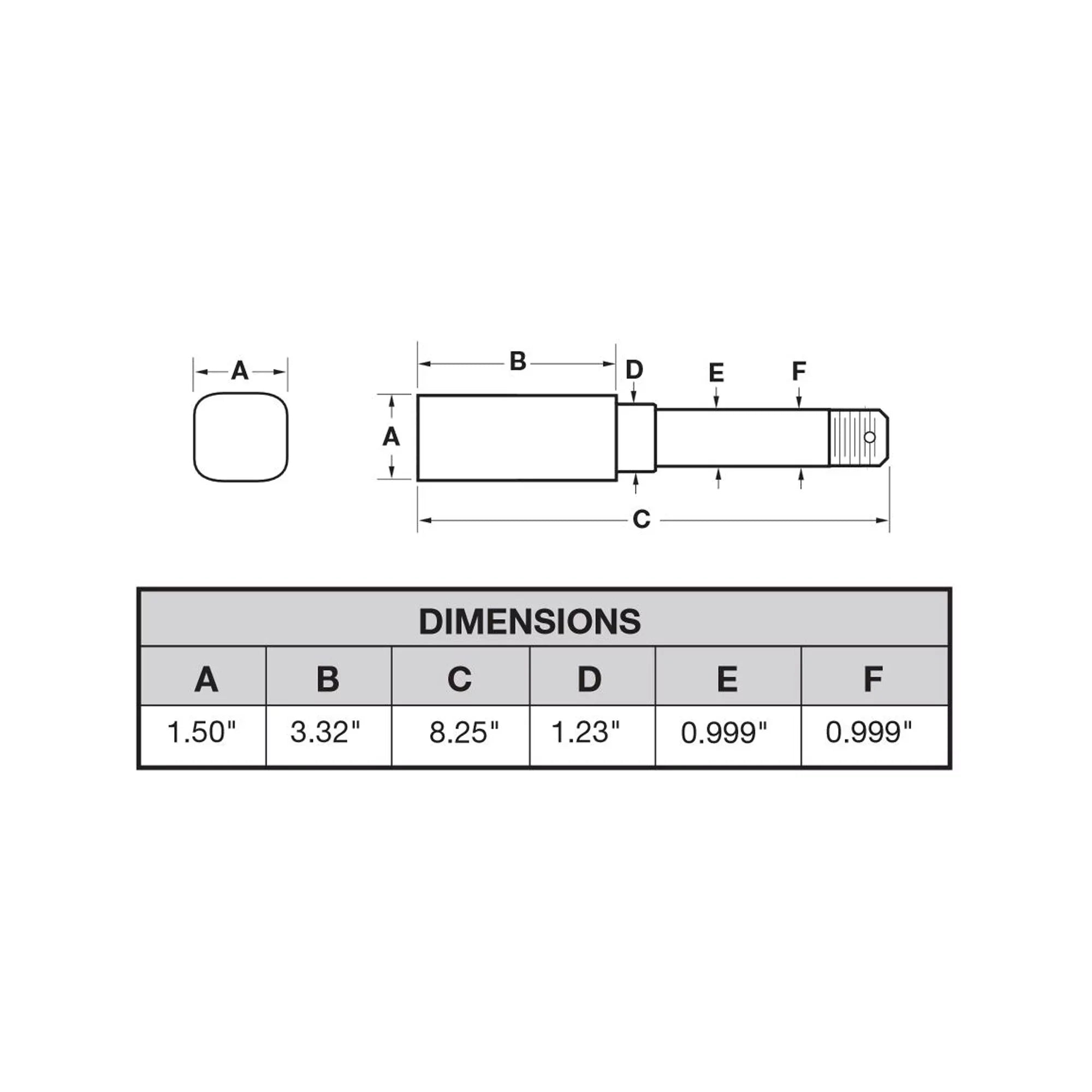For Square Inch 1 Stock Spindle Bearings - Trailer Axle I.D