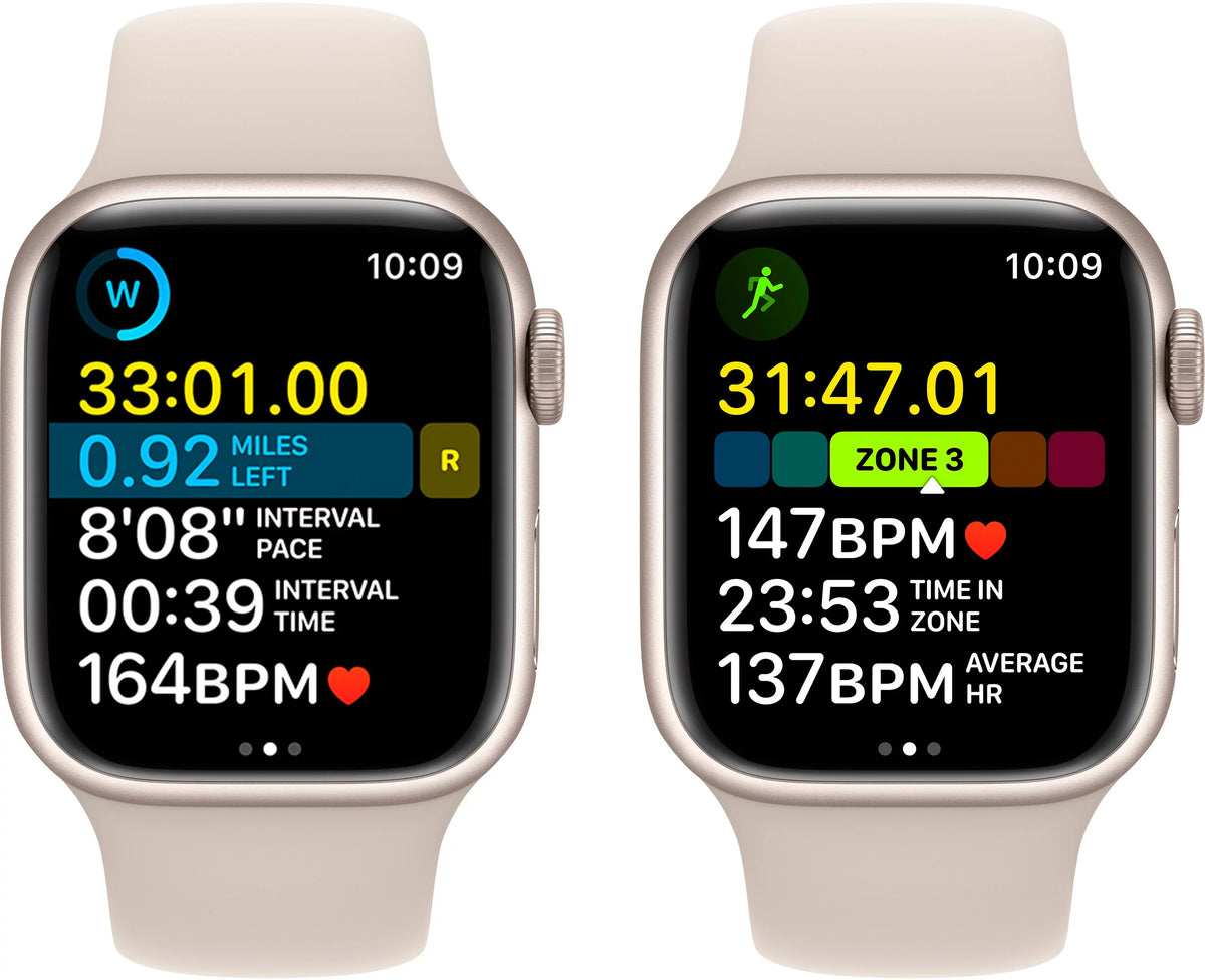 Series Sport (Refurbished) Cell Aluminum Apple Watch 8 41mm Starlight Restored Gen MNUX3LL/A Band 8 Starlight