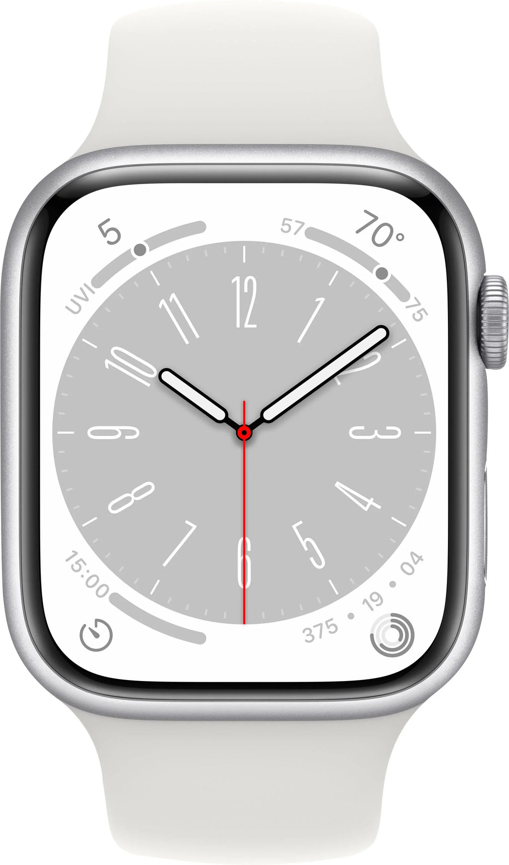 8 Band Restored (Refurbished) 45mm - Apple 8 Silver Gen MP6Q3LL/A Series Aluminum White Sport Watch