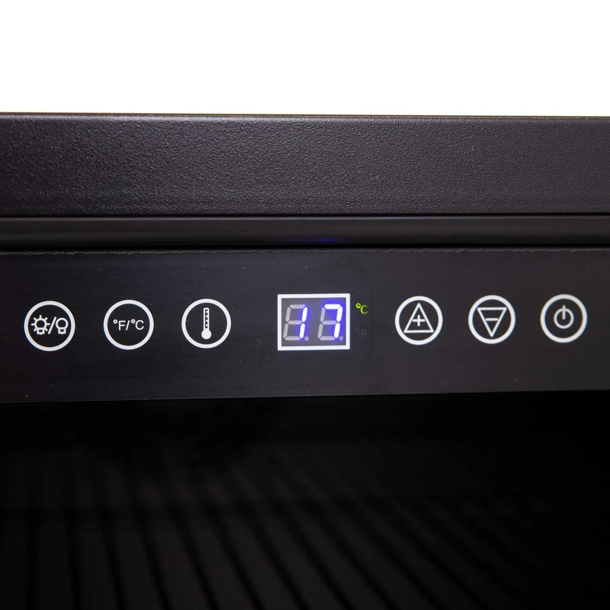 Stainless 130 Can Center, Beverage (BCA516SS) in with Black Cabinet Steel Avanti Capacity,