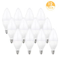 Daylight Watts), 550LM, for E12 Equivalent(6 Dimmable, 60W White Candelabra Chandelier, Bulbs, Ceiling LED Pack Light Fan, 5000K, Dimmable, 12