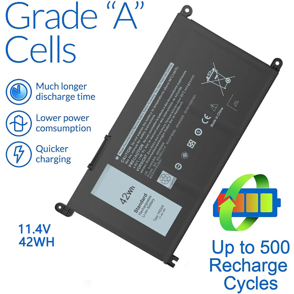 5000 series FAST Dell 2-in-1 VM732 Inspiron YRDD6 Type For 5480 5482 Battery 14