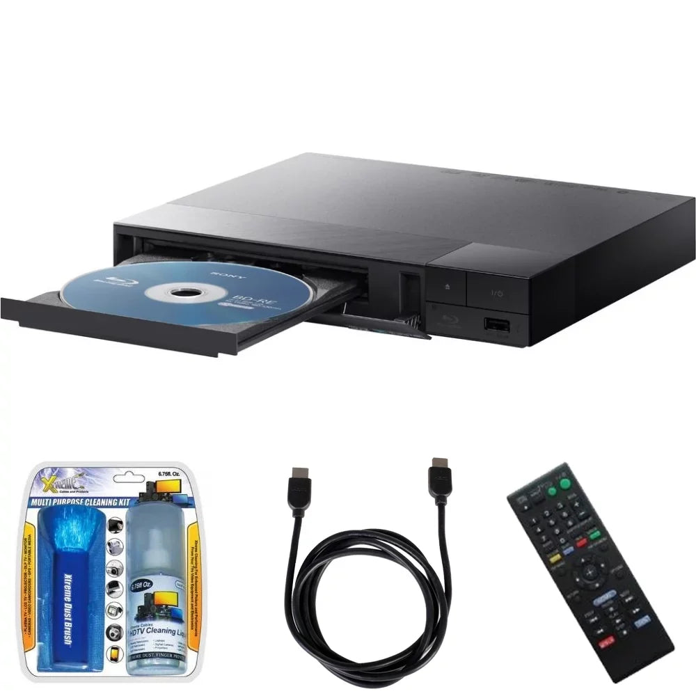 Blu-ray Player BDP-S1700 Bundle Disc Streaming Cable and Sony HDMI Cleaning Kit w/