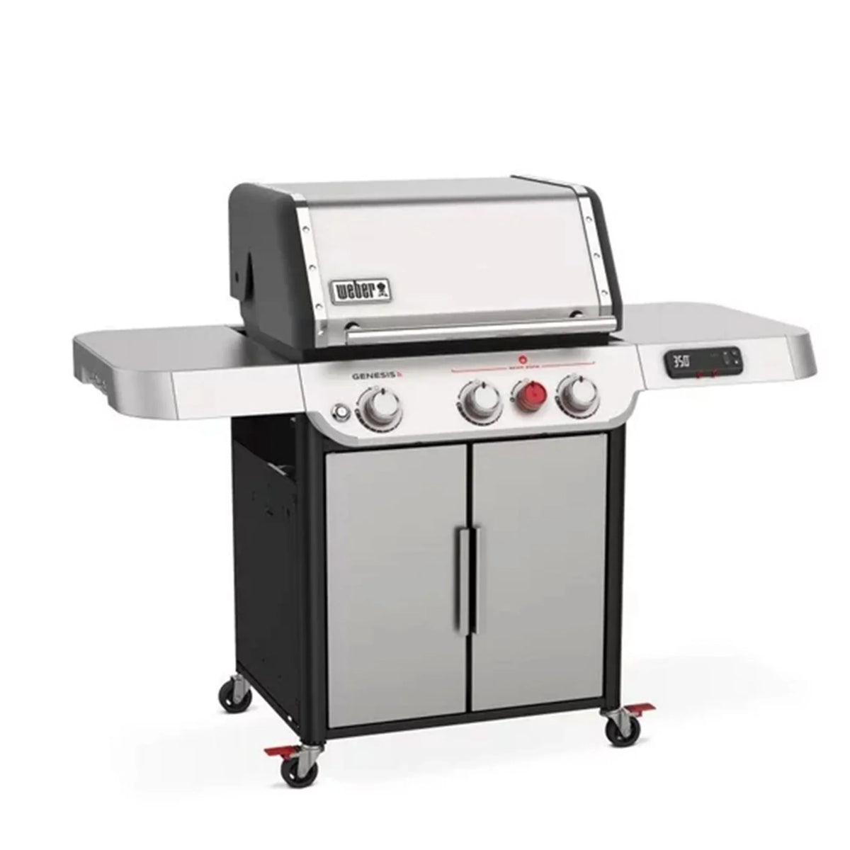 Steel Grill in Propane Technology Grilling Weber Genesis Gas Smart Stainless 3-Burner SX-325s with Smart Connect