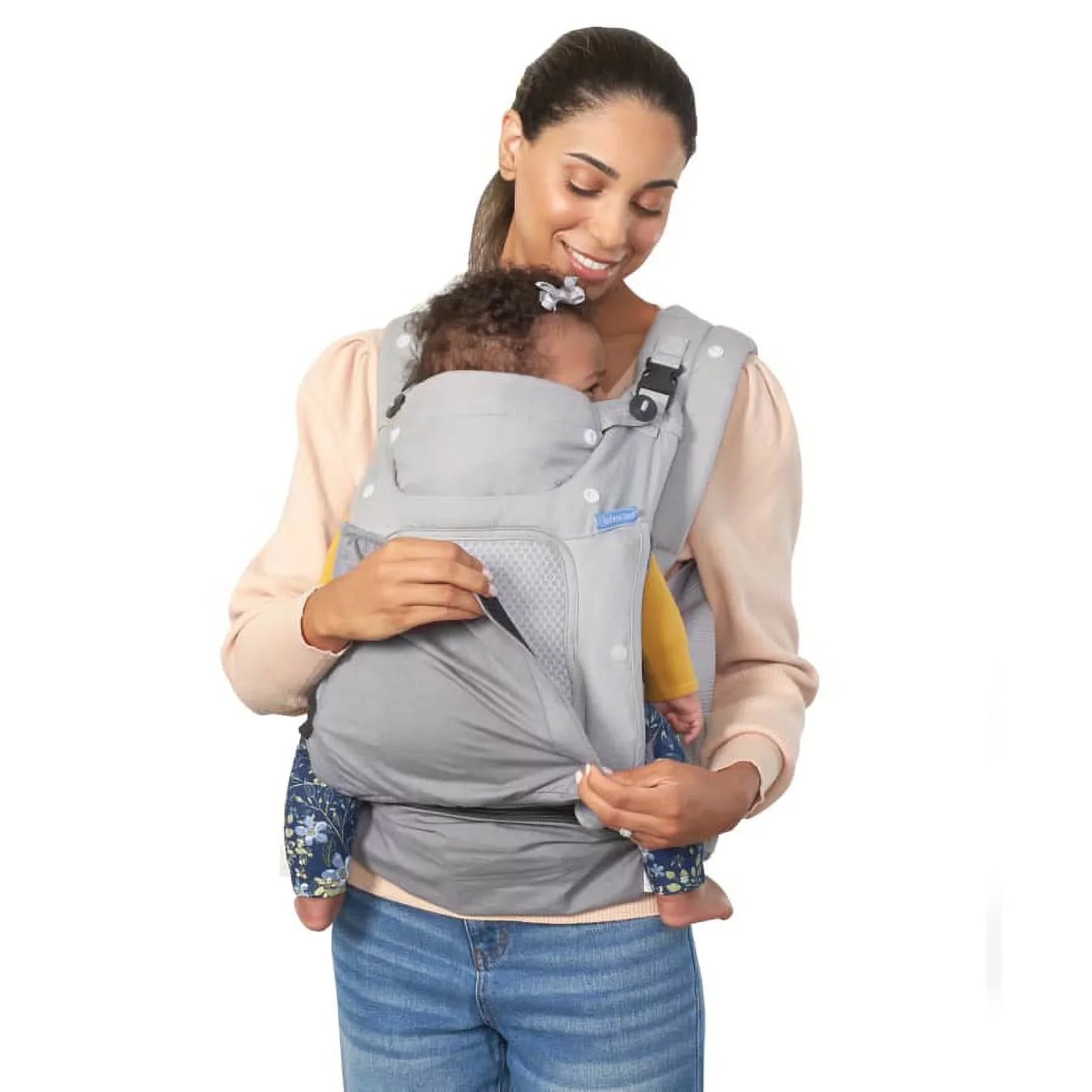 Infantino Baby Ergonomic Carrier, in-Season-5 4-Position, Layer Gray Unisex, 8-40lb,