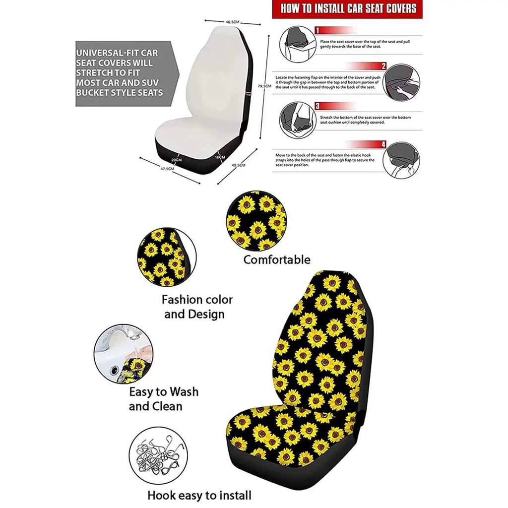 Set of Seatbelt Console Wheel Cover Settring Blanket Binienty Saddle Back Pad+Front Accessories Seat Car Cover Sedan AestheticMushroom Print Pad+Center Cover+Auto Interior 8-Van