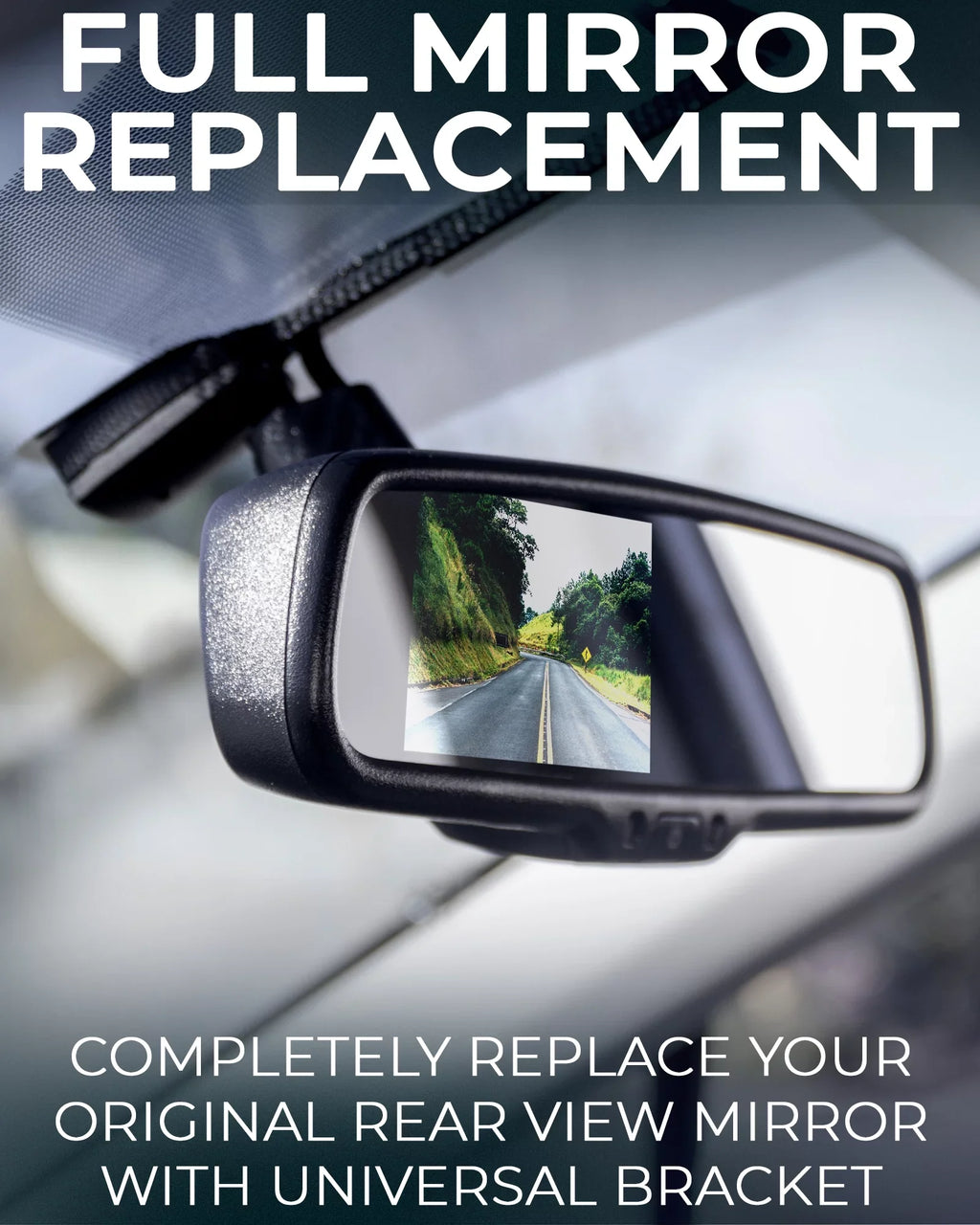 with Master LCD 4 Inputs Display, Video 7" Enhanced Universal Visibility & Tailgaters Frameless View Rear Mirror