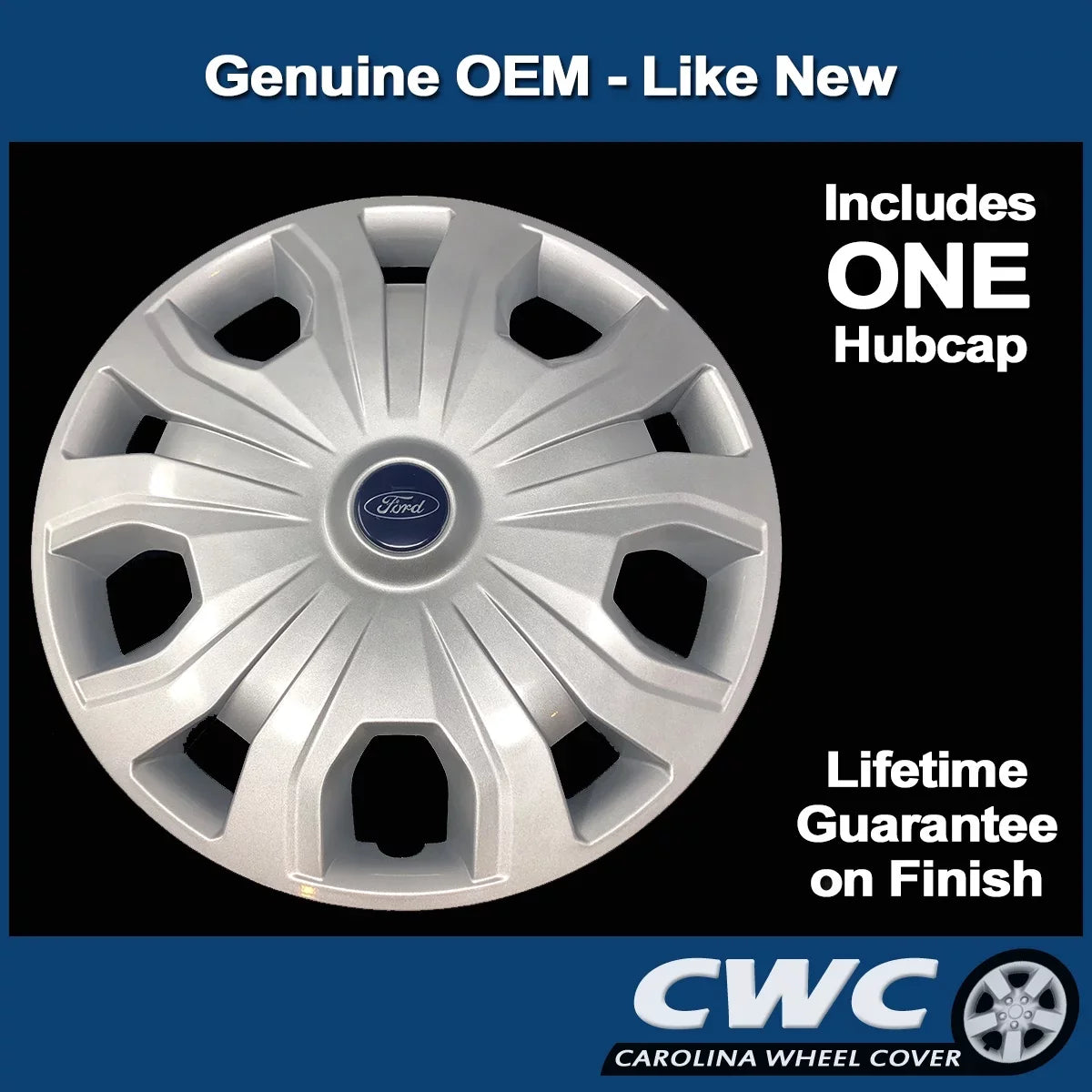 Refinished Like Wheel Fits Genuine - Hubcap - 2019-2022 Professionally Replacement OEM New Ford 16in Transit Cover Connect Single