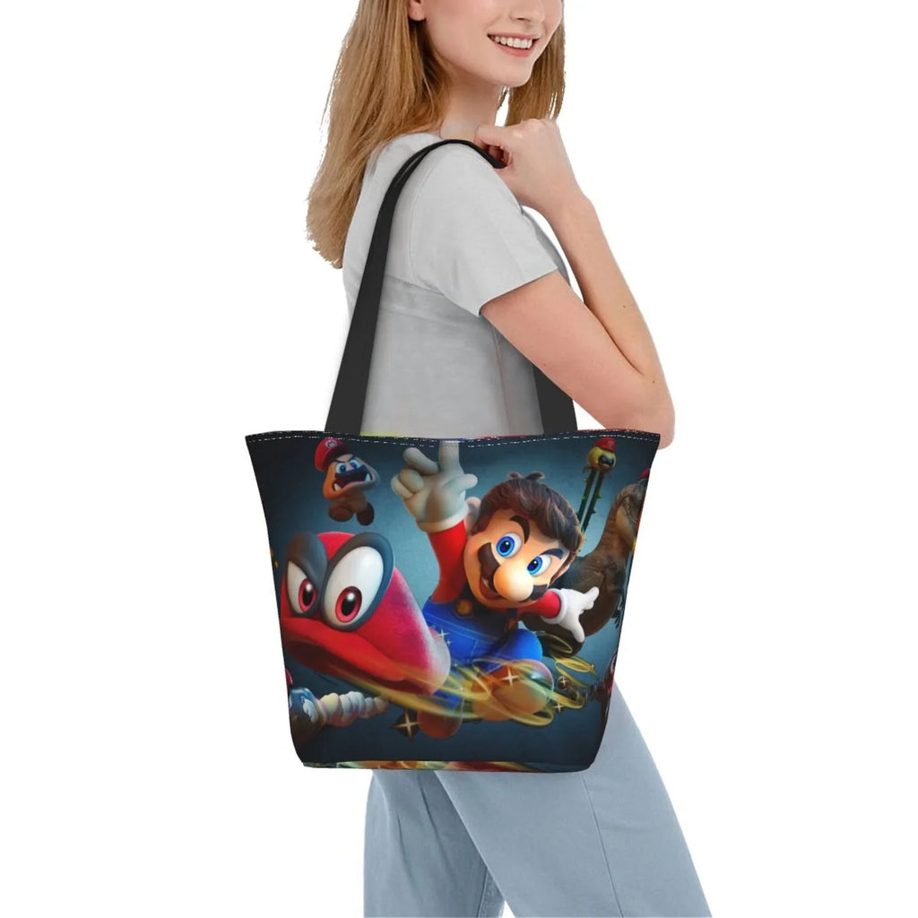 For Large Travel Work Capacity Odyssey Bag Super Beach Handbag School Shopping Business Tote Women's Mario Shoulder