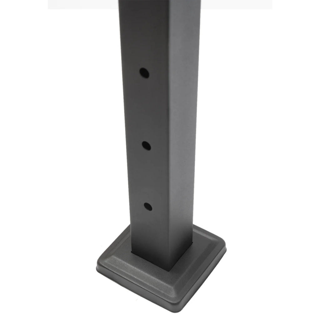 Deck Post Level Post Railing Stainless Steel Sides Level Railing Cable Fence Pre-Drilled Two Square Cable for Wood 36''x2''x2'' Concrete System