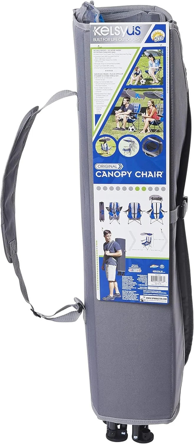 Tailgates, Chair Outdoor Events, and Camping, Canopy Foldable Kelsyus Original Grey/Blue for