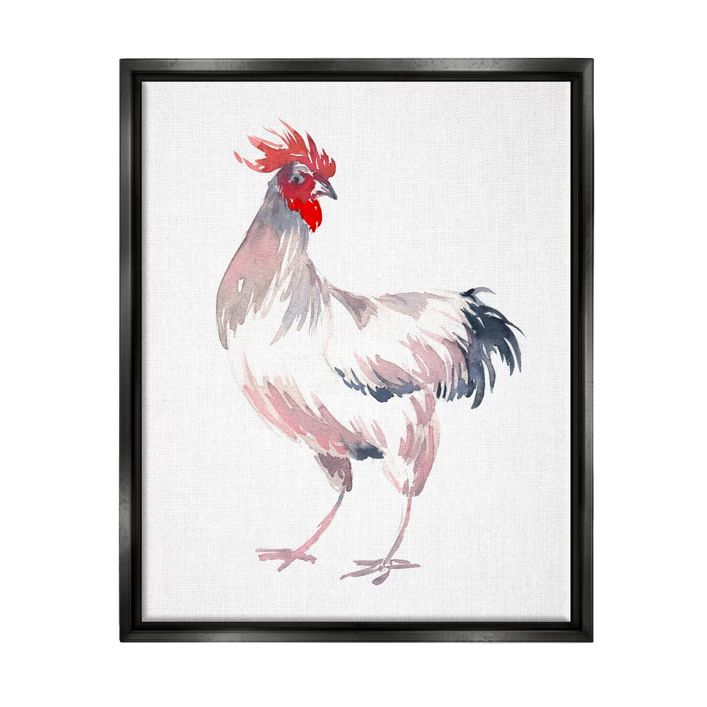 Animals Portrait Art Floater White Industries Print Painting 17 Black Wall Stupell Insects Art, x & 21 Rooster Framed