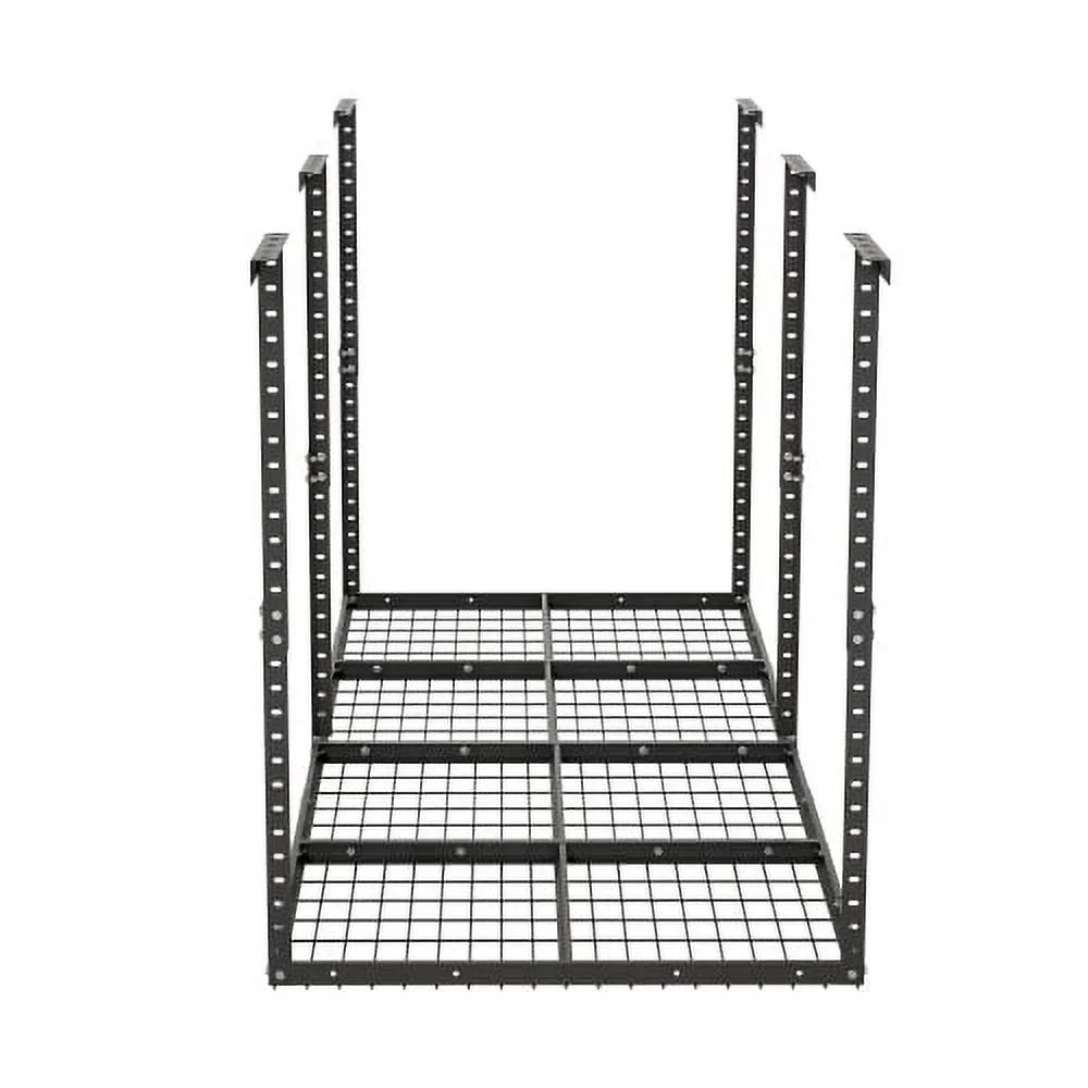 Organization Weight Capacity,Black Duty Storage Systerm,Heavy 3x8ft Storage Garage Rack,Adjustable Racks,660lbs Garage Ceiling Metal Storage Overhead Garage