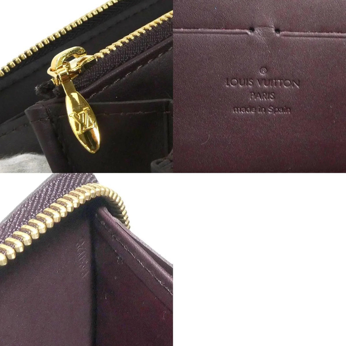 Vuitton LOUIS Verni Round Louis Pre-Owned VUITTON (Good) Monogram Zippy Amaranto Unisex Zipper Wallet Long M93522