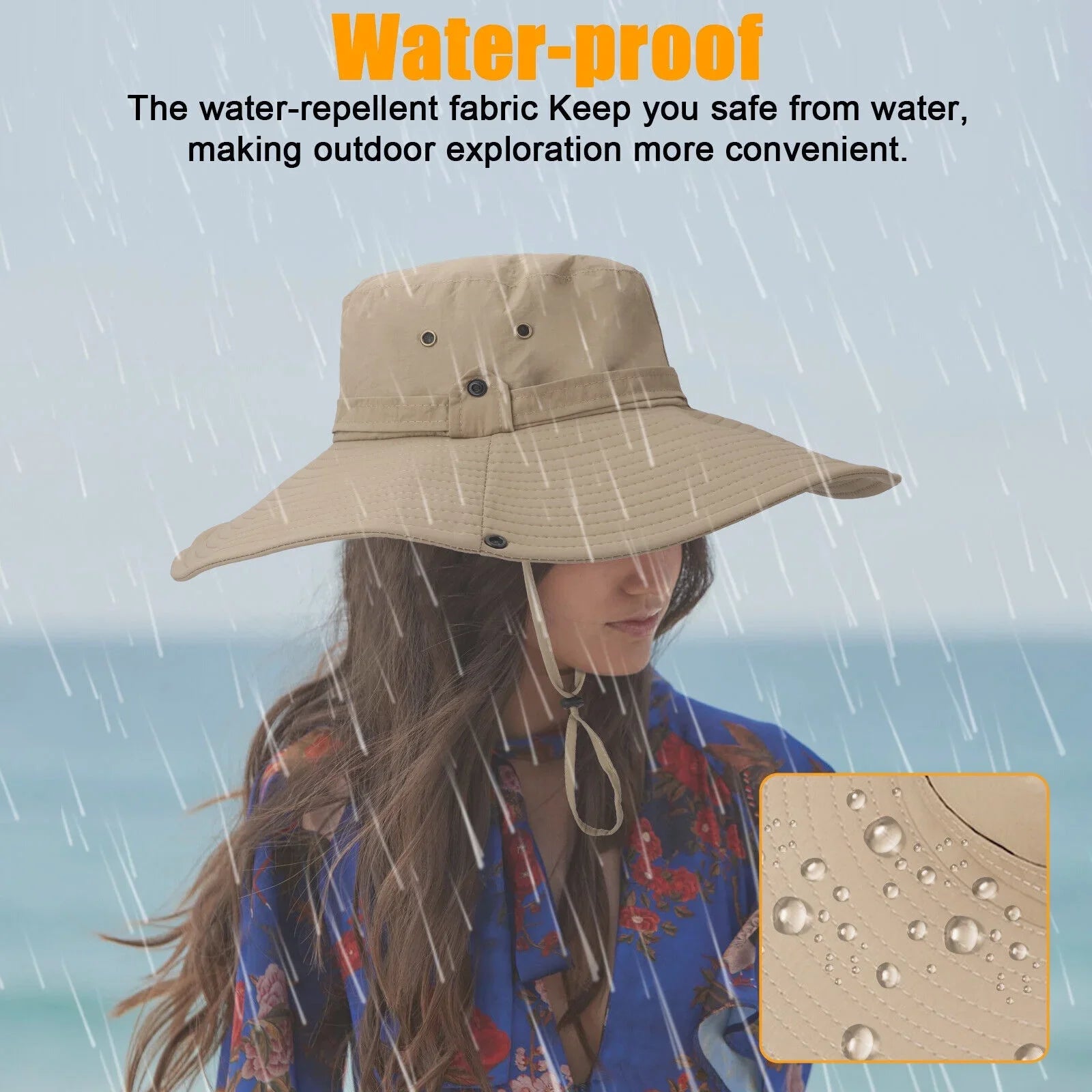 Hat Sun Bucket Brim Women UV for Cap Garden Fishing Protection Men Hiking Wide