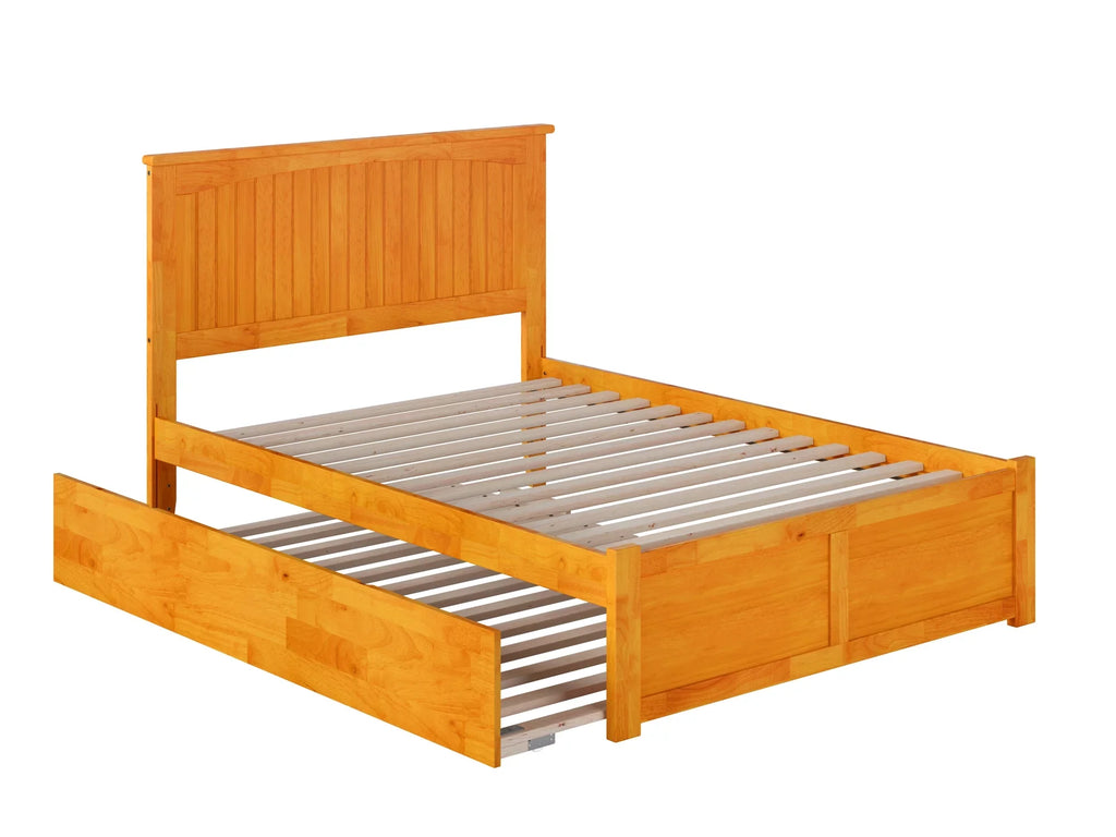 in Bed Size Nantucket Caramel Full Panel and Trundle Size AFI Footboard with Platform Full Latte