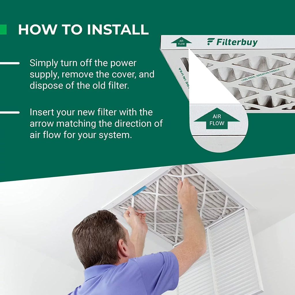 (12-Pack) Furnace 11 Filters MERV HVAC AC Pleated 10x14x2 Filterbuy Air