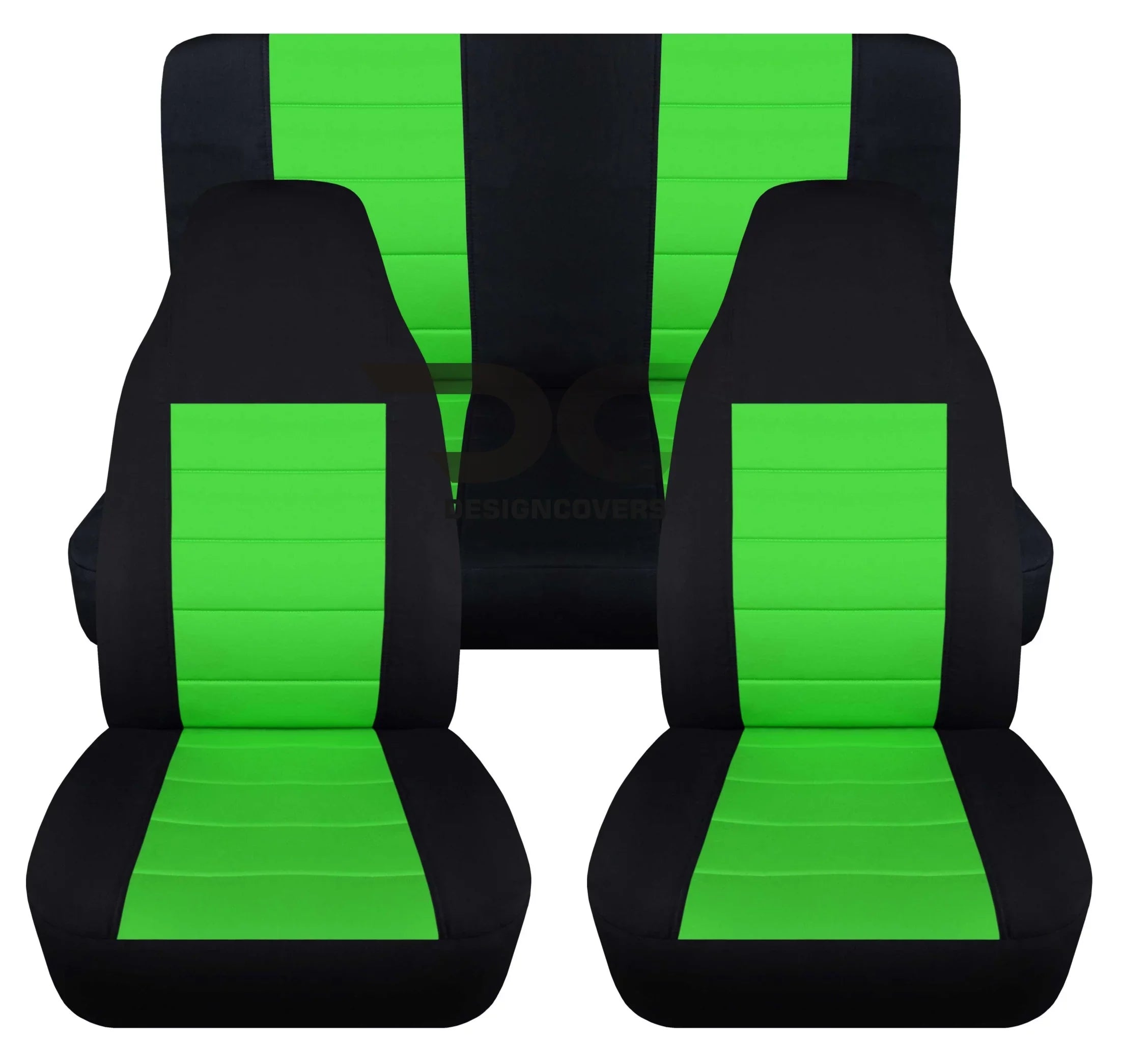 LJ Set Wrangler 2003-2006 Full and Green : T240-Designcovers Lime with Black Jeep - Compatible
