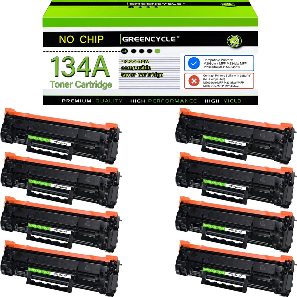 (No with Chip) Cartridge 134A Replacement M234dw Printer Black Compatible MFP for M234sdw Toner HP HP W1340A 8 M209dw M234sdn Laserjet GREENCYCLE