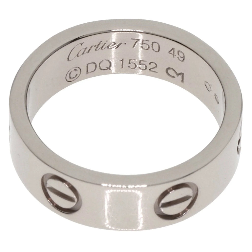 Ring, #49 CARTIER K18 Cartier Ring Pre-Owned Gold, (Good) White Women's Love