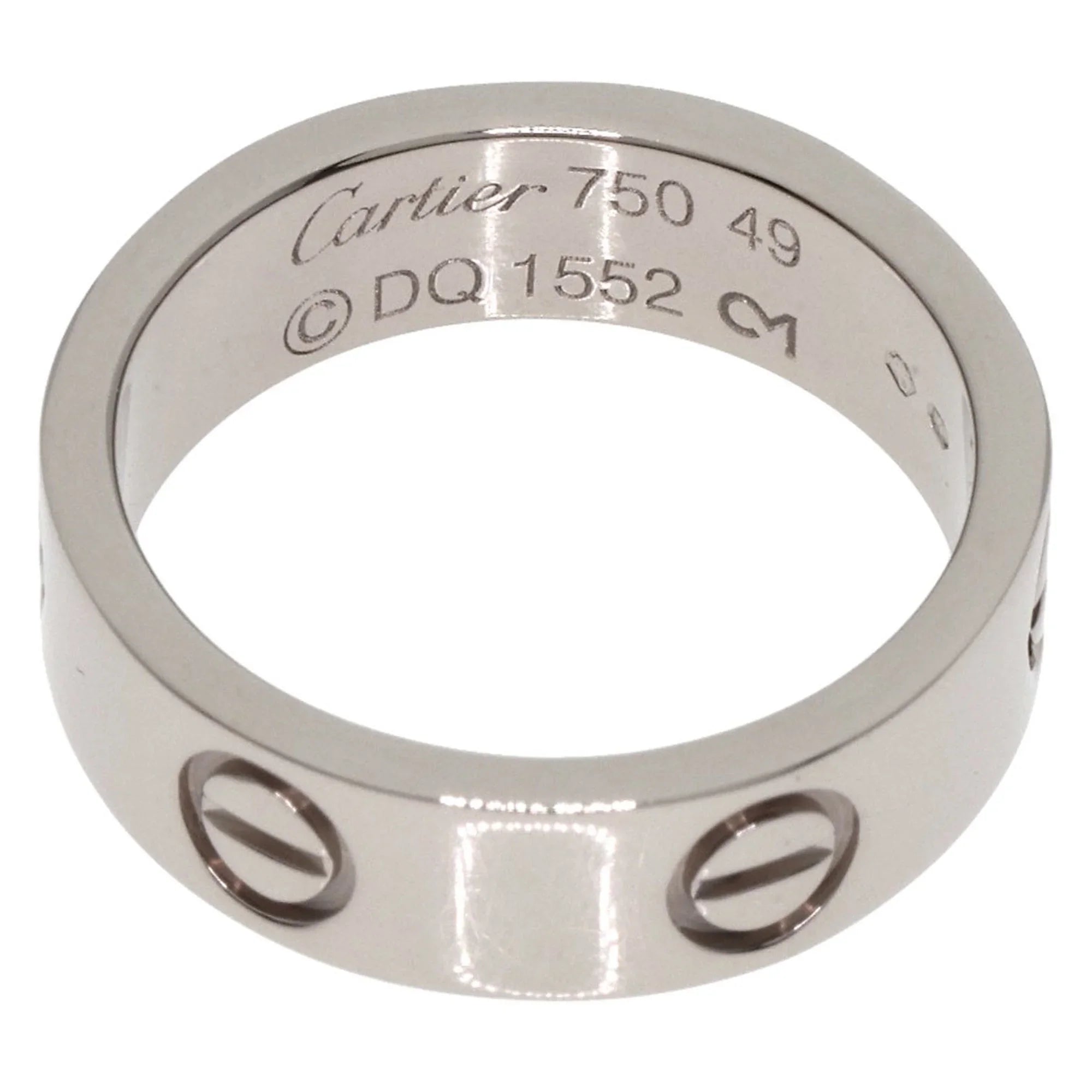 Ring, #49 CARTIER K18 Cartier Ring Pre-Owned Gold, (Good) White Women's Love