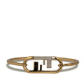 Rhinestone Rhinestone Gold Pre-Owned Bangle (Fair) Fendi