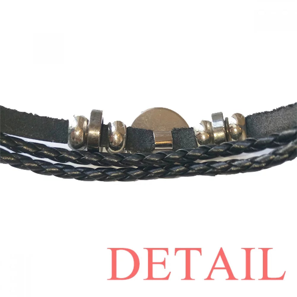 Men Wristband Rainbow Woven Flag Rope Am I Bracelet Leather LGBT Yap Braided