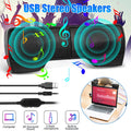 Mini Speakers Laptop External Computer USB Sound Soundbar Tablet Stereo Clip-on