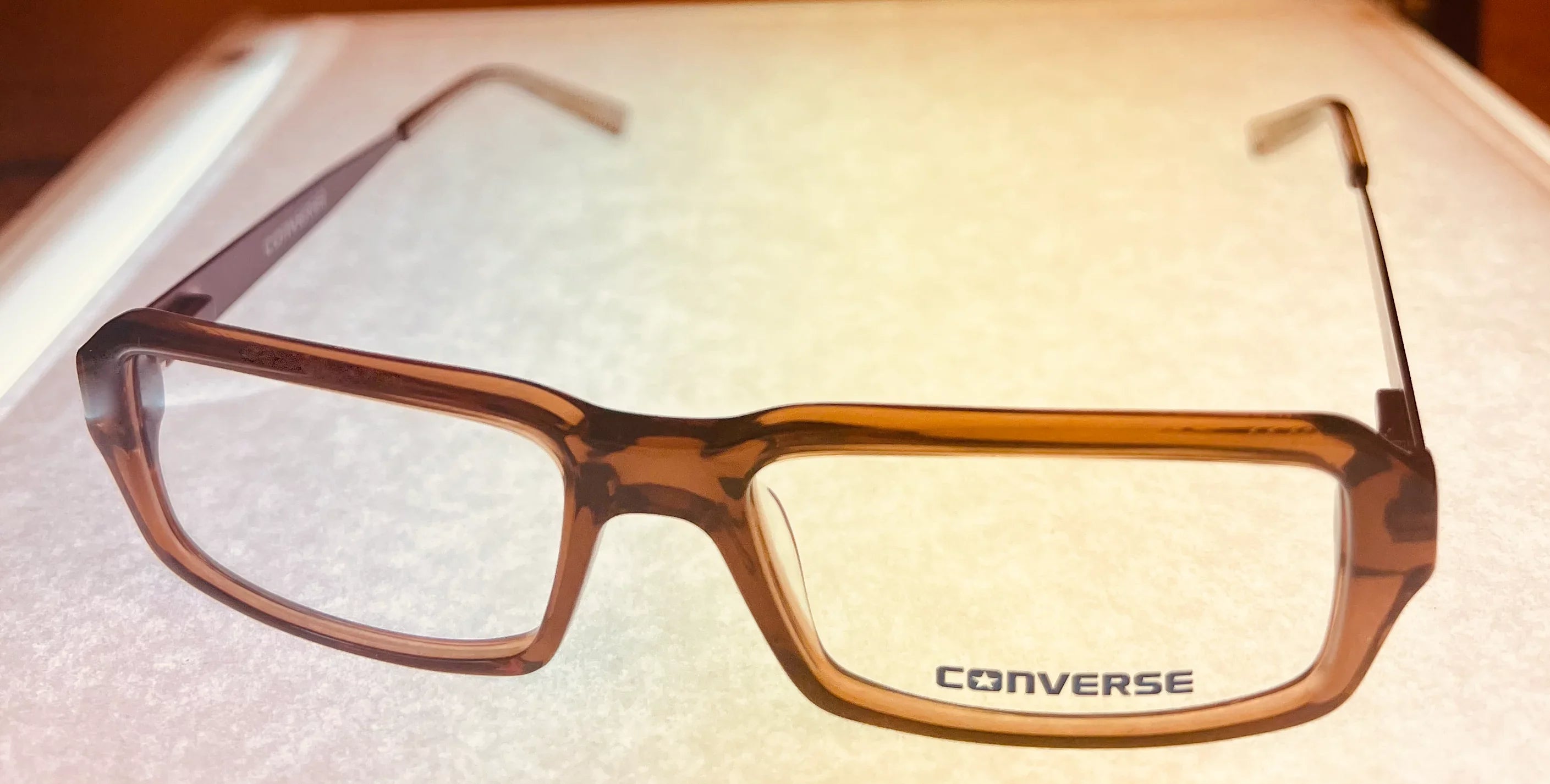 Eyeglass Frame Converse Brown Digital Soft Rectangle Ophthalmic Mens Plastic