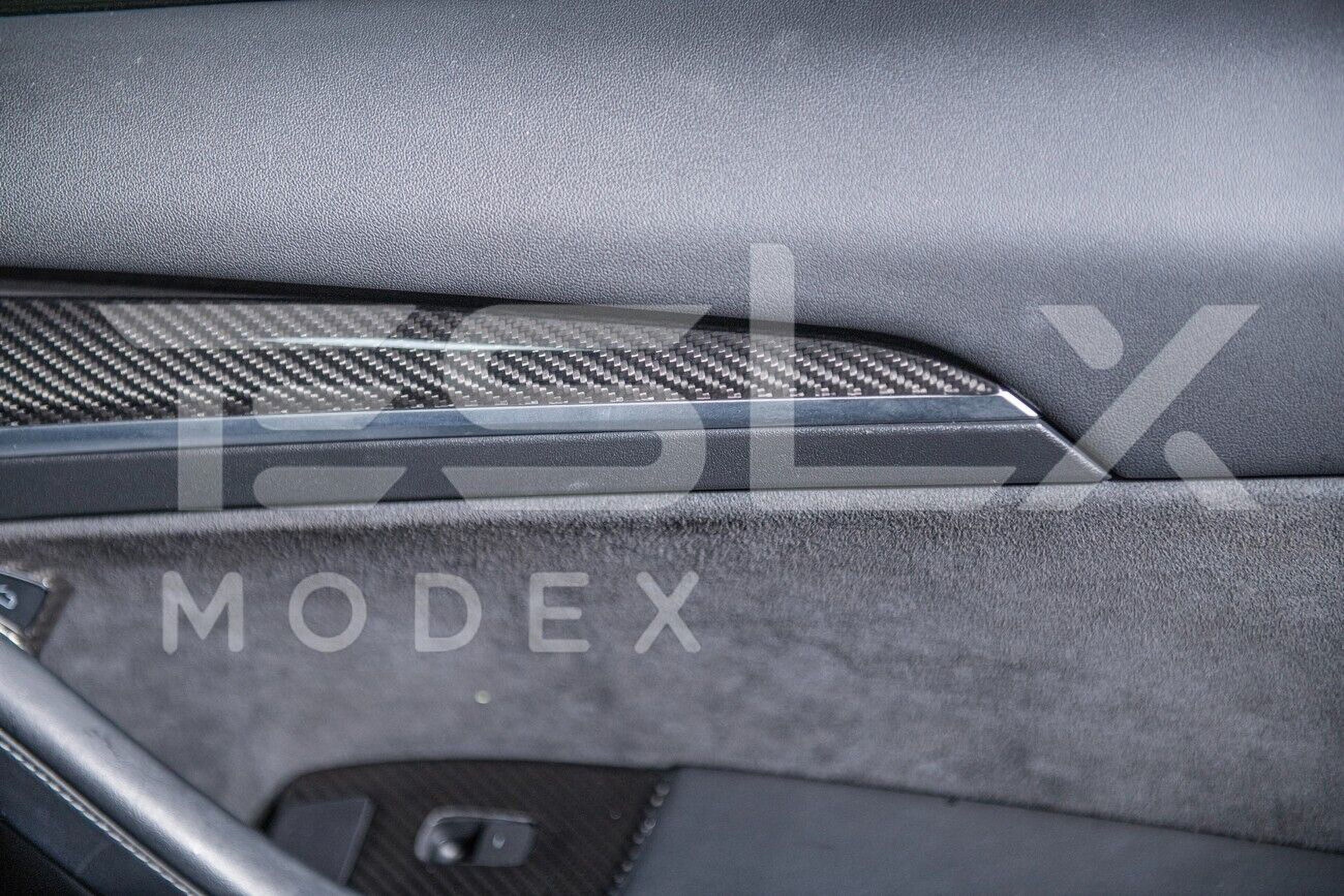 Model 2020-2023 Cover Interior Pair Y CARBON Style Replacement Front Model 3 Trim Factory Panel FIBER & 2020-Up Door For TESLA