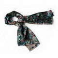 Scarf/Wrap/Shawl Soft Paisley Silk - Blancho Revitalized Patterns & Black Blue Large Style