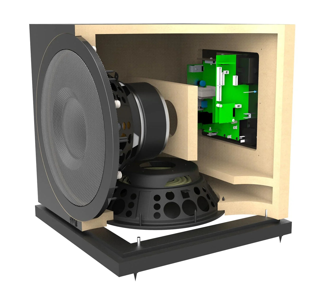 Watt SUB3010 Debut Powered 400 ELAC Subwoofer, Black 2.0